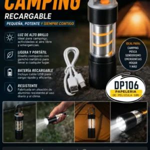 Linterna Pequeña Camping Recargable