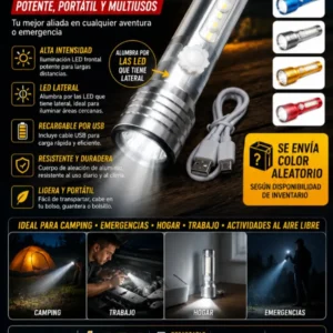 Linterna Recargable Luz Led Pequeña
